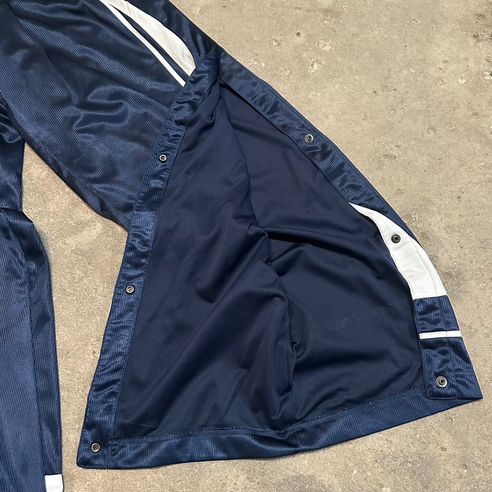 Nike Tear Away Pants Mens M Navy Blue White Basketball Snap Warm Up Vintage Y2K - Picture 6 of 9